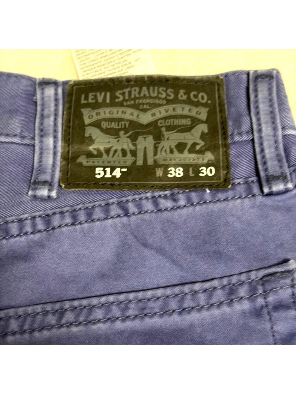 Levis 514 Mens Straight Fit Jeans W38 L30 Purple Cotton Denim Classic Style - Picture 2 of 4